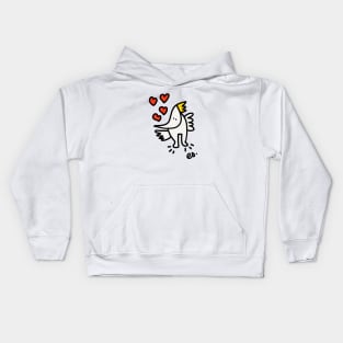 King of birds is giving love Kids Hoodie